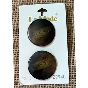 Vintage La Mode Spain Brown Marbled Buttons Cottage Goblin Core Sewing Crafts